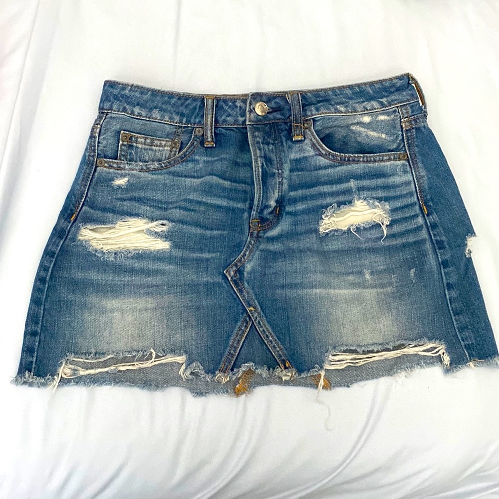 American Eagle denim mini skirt